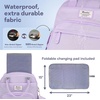 image:imageRUVALINO Baby Diaper Bag Backpack with Changing Pad Baby Shower Gifts  Baby Essentials Waterproof Travel Baby Bags for Mom Dad Girl Boy Insulated Bottle Holders Pacifier Case Large CapacityTaro Purple