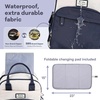 image:imageRUVALINO Baby Diaper Bag Backpack with Changing Pad Baby Shower Gifts  Baby Essentials Waterproof Travel Baby Bags for Mom Dad Girl Boy Insulated Bottle Holders Pacifier Case Large CapacityGreyblue