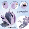 image:imageRUVALINO Baby Diaper Bag Backpack with Changing Pad Baby Shower Gifts  Baby Essentials Waterproof Travel Baby Bags for Mom Dad Girl Boy Insulated Bottle Holders Pacifier Case Large CapacityTaro Purple