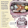 image:imageRUVALINO Baby Diaper Bag Backpack with Changing Pad Baby Shower Gifts  Baby Essentials Waterproof Travel Baby Bags for Mom Dad Girl Boy Insulated Bottle Holders Pacifier Case Large CapacityPink Plaid