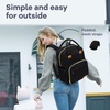 image:imageRUVALINO Baby Diaper Bag Backpack with Changing Pad Baby Shower Gifts  Baby Essentials Waterproof Travel Baby Bags for Mom Dad Girl Boy Insulated Bottle Holders Pacifier Case Large CapacityDeep Black