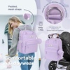 image:imageRUVALINO Baby Diaper Bag Backpack with Changing Pad Baby Shower Gifts  Baby Essentials Waterproof Travel Baby Bags for Mom Dad Girl Boy Insulated Bottle Holders Pacifier Case Large CapacityTaro Purple