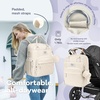 image:imageRUVALINO Baby Diaper Bag Backpack with Changing Pad Baby Shower Gifts  Baby Essentials Waterproof Travel Baby Bags for Mom Dad Girl Boy Insulated Bottle Holders Pacifier Case Large CapacityBeige