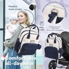 image:imageRUVALINO Baby Diaper Bag Backpack with Changing Pad Baby Shower Gifts  Baby Essentials Waterproof Travel Baby Bags for Mom Dad Girl Boy Insulated Bottle Holders Pacifier Case Large CapacityGreyblue