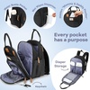 image:imageRUVALINO Baby Diaper Bag Backpack with Changing Pad Baby Shower Gifts  Baby Essentials Waterproof Travel Baby Bags for Mom Dad Girl Boy Insulated Bottle Holders Pacifier Case Large CapacityBlack