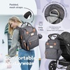 image:imageRUVALINO Baby Diaper Bag Backpack with Changing Pad Baby Shower Gifts  Baby Essentials Waterproof Travel Baby Bags for Mom Dad Girl Boy Insulated Bottle Holders Pacifier Case Large CapacityClassicdark Gray
