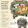 image:imageRUVALINO Baby Diaper Bag Backpack with Changing Pad Baby Shower Gifts  Baby Essentials Waterproof Travel Baby Bags for Mom Dad Girl Boy Insulated Bottle Holders Pacifier Case Large CapacityMilitary Green