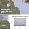 image:imageRUVALINO Baby Diaper Bag Backpack with Changing Pad Baby Shower Gifts  Baby Essentials Waterproof Travel Baby Bags for Mom Dad Girl Boy Insulated Bottle Holders Pacifier Case Large CapacityArmy Green