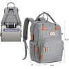 image:imageRUVALINO Baby Diaper Bag Backpack with Changing Pad Baby Shower Gifts  Baby Essentials Waterproof Travel Baby Bags for Mom Dad Girl Boy Insulated Bottle Holders Pacifier Case Large CapacityGray