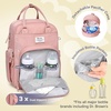 image:imageRUVALINO Baby Diaper Bag Backpack with Changing Pad Baby Shower Gifts  Baby Essentials Waterproof Travel Baby Bags for Mom Dad Girl Boy Insulated Bottle Holders Pacifier Case Large CapacityPink