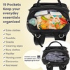 image:imageRUVALINO Baby Diaper Bag Backpack with Changing Pad Baby Shower Gifts  Baby Essentials Waterproof Travel Baby Bags for Mom Dad Girl Boy Insulated Bottle Holders Pacifier Case Large CapacityBlack Leopard
