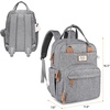 image:imageRUVALINO Baby Diaper Bag Backpack with Changing Pad Baby Shower Gifts  Baby Essentials Waterproof Travel Baby Bags for Mom Dad Girl Boy Insulated Bottle Holders Pacifier Case Large CapacityAustere Gray