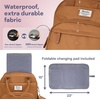 image:imageRUVALINO Baby Diaper Bag Backpack with Changing Pad Baby Shower Gifts  Baby Essentials Waterproof Travel Baby Bags for Mom Dad Girl Boy Insulated Bottle Holders Pacifier Case Large CapacityDark Brown