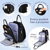 image:imageRUVALINO Baby Diaper Bag Backpack with Changing Pad Baby Shower Gifts  Baby Essentials Waterproof Travel Baby Bags for Mom Dad Girl Boy Insulated Bottle Holders Pacifier Case Large CapacityClassicblack