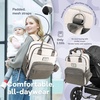 image:imageRUVALINO Baby Diaper Bag Backpack with Changing Pad Baby Shower Gifts  Baby Essentials Waterproof Travel Baby Bags for Mom Dad Girl Boy Insulated Bottle Holders Pacifier Case Large CapacityLgreydgrey