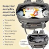 image:imageRUVALINO Baby Diaper Bag Backpack with Changing Pad Baby Shower Gifts  Baby Essentials Waterproof Travel Baby Bags for Mom Dad Girl Boy Insulated Bottle Holders Pacifier Case Large CapacityIron Gray