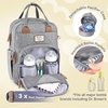 image:imageRUVALINO Baby Diaper Bag Backpack with Changing Pad Baby Shower Gifts  Baby Essentials Waterproof Travel Baby Bags for Mom Dad Girl Boy Insulated Bottle Holders Pacifier Case Large CapacityGray
