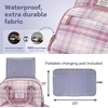 image:imageRUVALINO Baby Diaper Bag Backpack with Changing Pad Baby Shower Gifts  Baby Essentials Waterproof Travel Baby Bags for Mom Dad Girl Boy Insulated Bottle Holders Pacifier Case Large CapacityPink Plaid