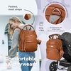 image:imageRUVALINO Baby Diaper Bag Backpack with Changing Pad Baby Shower Gifts  Baby Essentials Waterproof Travel Baby Bags for Mom Dad Girl Boy Insulated Bottle Holders Pacifier Case Large CapacityClassic Brown