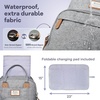 image:imageRUVALINO Baby Diaper Bag Backpack with Changing Pad Baby Shower Gifts  Baby Essentials Waterproof Travel Baby Bags for Mom Dad Girl Boy Insulated Bottle Holders Pacifier Case Large CapacityGray