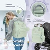 image:imageRUVALINO Baby Diaper Bag Backpack with Changing Pad Baby Shower Gifts  Baby Essentials Waterproof Travel Baby Bags for Mom Dad Girl Boy Insulated Bottle Holders Pacifier Case Large CapacityMint Green