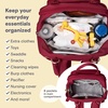 image:imageRUVALINO Baby Diaper Bag Backpack with Changing Pad Baby Shower Gifts  Baby Essentials Waterproof Travel Baby Bags for Mom Dad Girl Boy Insulated Bottle Holders Pacifier Case Large CapacityPurplish Red