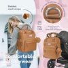 image:imageRUVALINO Baby Diaper Bag Backpack with Changing Pad Baby Shower Gifts  Baby Essentials Waterproof Travel Baby Bags for Mom Dad Girl Boy Insulated Bottle Holders Pacifier Case Large CapacityDark Brown