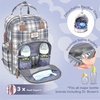 image:imageRUVALINO Baby Diaper Bag Backpack with Changing Pad Baby Shower Gifts  Baby Essentials Waterproof Travel Baby Bags for Mom Dad Girl Boy Insulated Bottle Holders Pacifier Case Large CapacityBlue Plaid