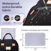 image:imageRUVALINO Baby Diaper Bag Backpack with Changing Pad Baby Shower Gifts  Baby Essentials Waterproof Travel Baby Bags for Mom Dad Girl Boy Insulated Bottle Holders Pacifier Case Large CapacityBlack