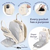 image:imageRUVALINO Baby Diaper Bag Backpack with Changing Pad Baby Shower Gifts  Baby Essentials Waterproof Travel Baby Bags for Mom Dad Girl Boy Insulated Bottle Holders Pacifier Case Large CapacityBeige