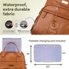 image:imageRUVALINO Baby Diaper Bag Backpack with Changing Pad Baby Shower Gifts  Baby Essentials Waterproof Travel Baby Bags for Mom Dad Girl Boy Insulated Bottle Holders Pacifier Case Large CapacityClassic Brown