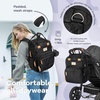 image:imageRUVALINO Baby Diaper Bag Backpack with Changing Pad Baby Shower Gifts  Baby Essentials Waterproof Travel Baby Bags for Mom Dad Girl Boy Insulated Bottle Holders Pacifier Case Large CapacityBlack Leopard