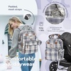 image:imageRUVALINO Baby Diaper Bag Backpack with Changing Pad Baby Shower Gifts  Baby Essentials Waterproof Travel Baby Bags for Mom Dad Girl Boy Insulated Bottle Holders Pacifier Case Large CapacityBlue Plaid