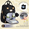 image:imageRUVALINO Baby Diaper Bag Backpack with Changing Pad Baby Shower Gifts  Baby Essentials Waterproof Travel Baby Bags for Mom Dad Girl Boy Insulated Bottle Holders Pacifier Case Large CapacityClassicblack