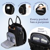 image:imageRUVALINO Baby Diaper Bag Backpack with Changing Pad Baby Shower Gifts  Baby Essentials Waterproof Travel Baby Bags for Mom Dad Girl Boy Insulated Bottle Holders Pacifier Case Large CapacityDeep Black
