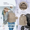 image:imageRUVALINO Baby Diaper Bag Backpack with Changing Pad Baby Shower Gifts  Baby Essentials Waterproof Travel Baby Bags for Mom Dad Girl Boy Insulated Bottle Holders Pacifier Case Large CapacityClay