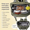 image:imageRUVALINO Baby Diaper Bag Backpack with Changing Pad Baby Shower Gifts  Baby Essentials Waterproof Travel Baby Bags for Mom Dad Girl Boy Insulated Bottle Holders Pacifier Case Large CapacityArmy Green