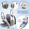 image:imageRUVALINO Baby Diaper Bag Backpack with Changing Pad Baby Shower Gifts  Baby Essentials Waterproof Travel Baby Bags for Mom Dad Girl Boy Insulated Bottle Holders Pacifier Case Large CapacityLgreydgrey