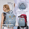 image:imageRUVALINO Baby Diaper Bag Backpack with Changing Pad Baby Shower Gifts  Baby Essentials Waterproof Travel Baby Bags for Mom Dad Girl Boy Insulated Bottle Holders Pacifier Case Large CapacitySky Blue