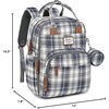 image:imageRUVALINO Baby Diaper Bag Backpack with Changing Pad Baby Shower Gifts  Baby Essentials Waterproof Travel Baby Bags for Mom Dad Girl Boy Insulated Bottle Holders Pacifier Case Large CapacityBlue Plaid