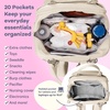 image:imageRUVALINO Baby Diaper Bag Backpack with Changing Pad Baby Shower Gifts  Baby Essentials Waterproof Travel Baby Bags for Mom Dad Girl Boy Insulated Bottle Holders Pacifier Case Large CapacityBeige