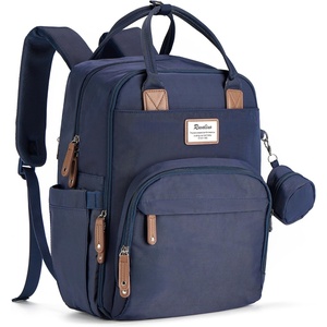image:imageRUVALINO Baby Diaper Bag Backpack with Changing Pad Baby Shower Gifts  Baby Essentials Waterproof Travel Baby Bags for Mom Dad Girl Boy Insulated Bottle Holders Pacifier Case Large CapacityNavy Blue