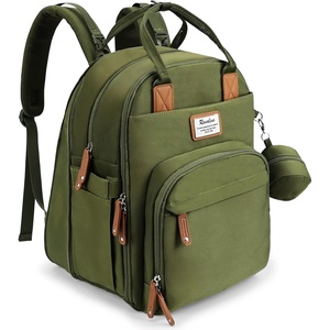 image:imageRUVALINO Baby Diaper Bag Backpack with Changing Pad Baby Shower Gifts  Baby Essentials Waterproof Travel Baby Bags for Mom Dad Girl Boy Insulated Bottle Holders Pacifier Case Large CapacityArmy Green