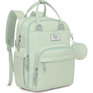 image:imageRUVALINO Baby Diaper Bag Backpack with Changing Pad Baby Shower Gifts  Baby Essentials Waterproof Travel Baby Bags for Mom Dad Girl Boy Insulated Bottle Holders Pacifier Case Large CapacityMint Green