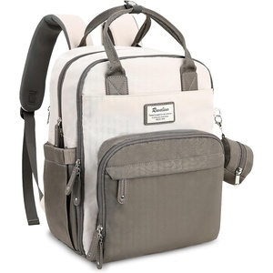 image:imageRUVALINO Baby Diaper Bag Backpack with Changing Pad Baby Shower Gifts  Baby Essentials Waterproof Travel Baby Bags for Mom Dad Girl Boy Insulated Bottle Holders Pacifier Case Large CapacityLgreydgrey